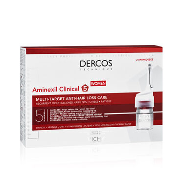 Vichy Dercos Aminexil Clinical - 5 Femmes - 21 ampoules x 2 ml - Vichy | L'Oréal Dermatological Beauty Partner Shop