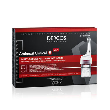 Vichy Dercos Aminexil Clinical 5 - Hommes - 21 ampoules x 2 ml - Vichy | L'Oréal Dermatological Beauty Partner Shop